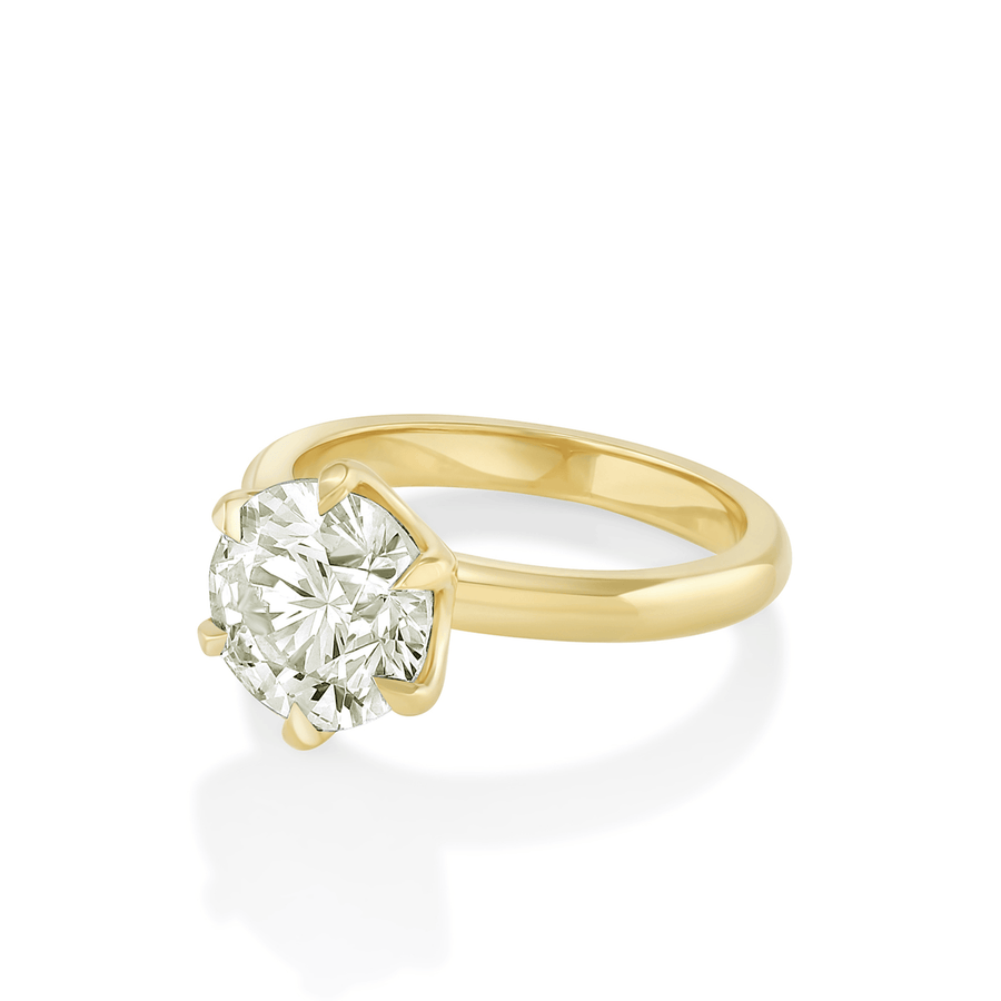 Marrow Fine Jewelry 3.02ct White Diamond Camille Engagement Ring [Yellow Gold]