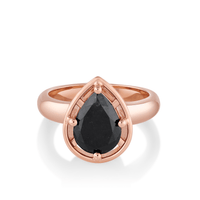 Marrow Fine Jewelry  Black Diamond Pear Georgia Ring [Rose Gold]