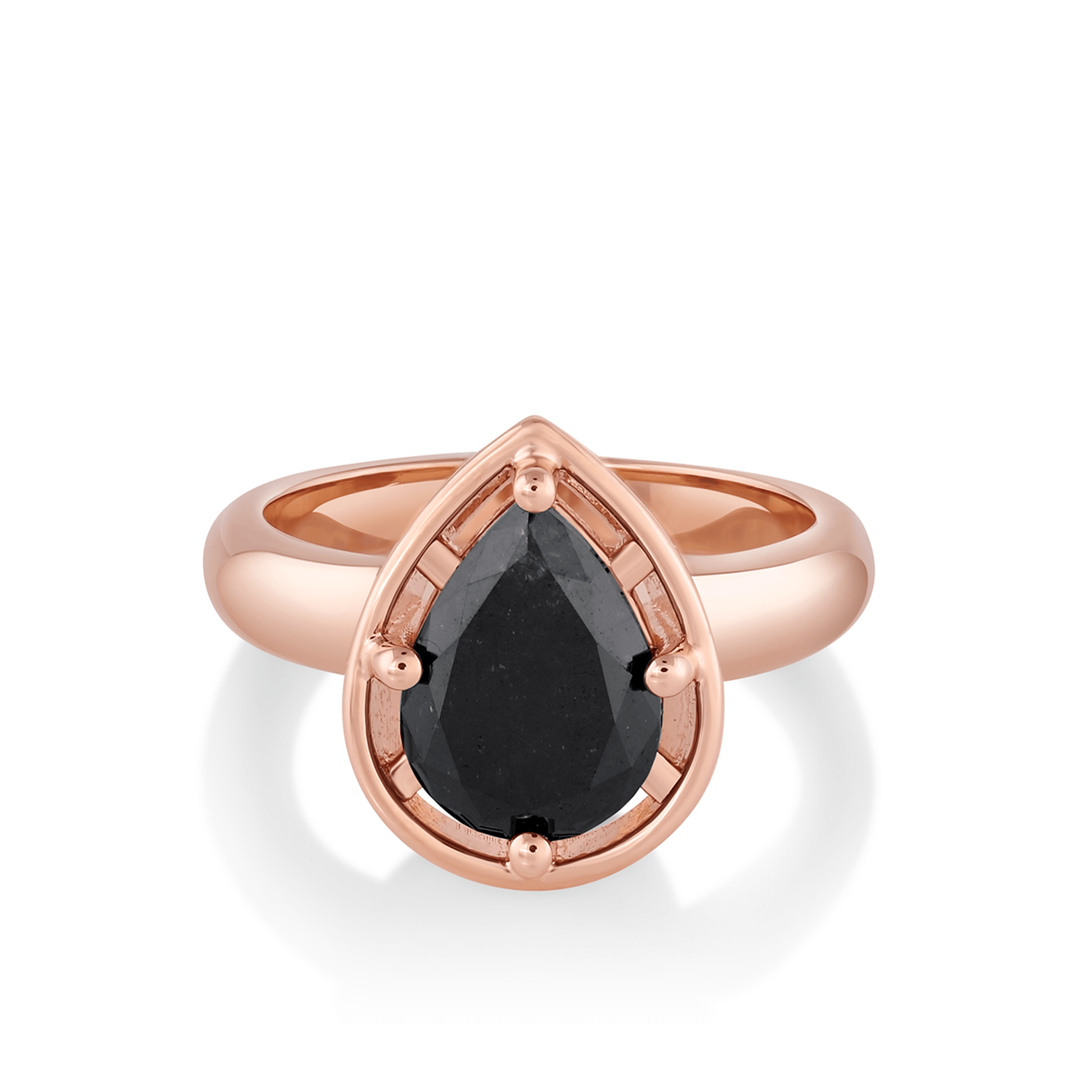 Marrow Fine Jewelry  Black Diamond Pear Georgia Ring