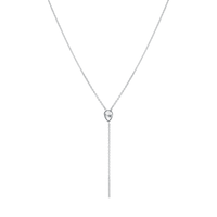 Marrow Fine Jewelry Moonstone Stillwater Lariat Solid Gold Chain Necklace [White Gold]
