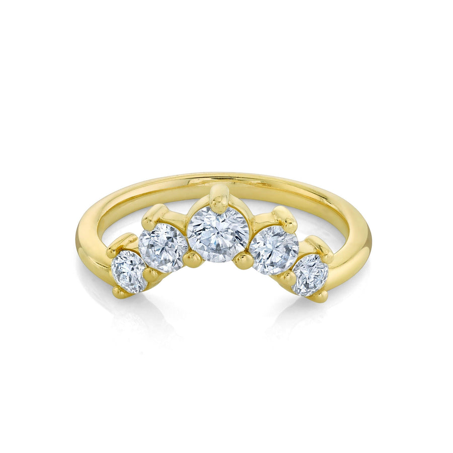 Marrow Fine Jewelry Curvy White Diamond Five Stone Headdress [Yellow Gold]