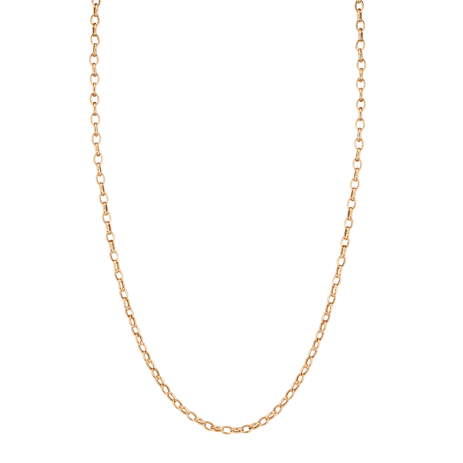 Marrow Fine Jewelry Solid Gold Oval Chain Necklace [Rose Gold]
