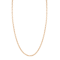 Marrow Fine Jewelry Solid Gold Oval Chain Necklace [Rose Gold]