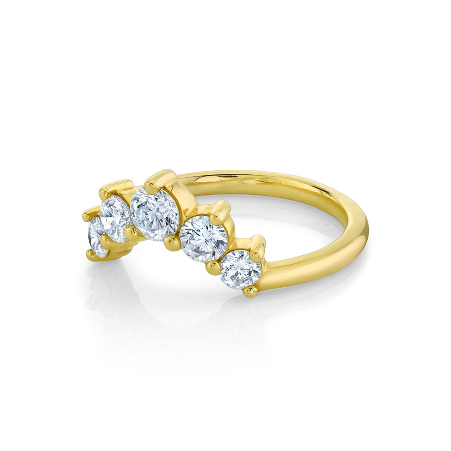 Marrow Fine Jewelry Curvy White Diamond Five Stone Headdress [Yellow Gold]