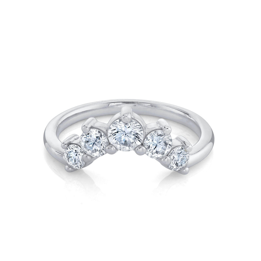 Marrow Fine Jewelry Curvy White Diamond Five Stone Headdress [White Gold]