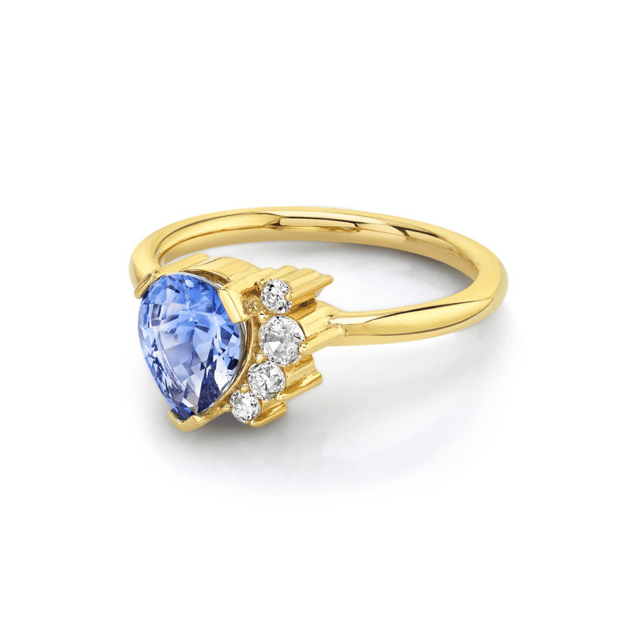 Marrow Fine Jewelry Lilac Sapphire Old Cut Diamonds Ring [Yellow Gold]