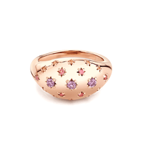Marrow Fine Jewelry Pink Sapphire Vintage Bombe Ring [Rose Gold]