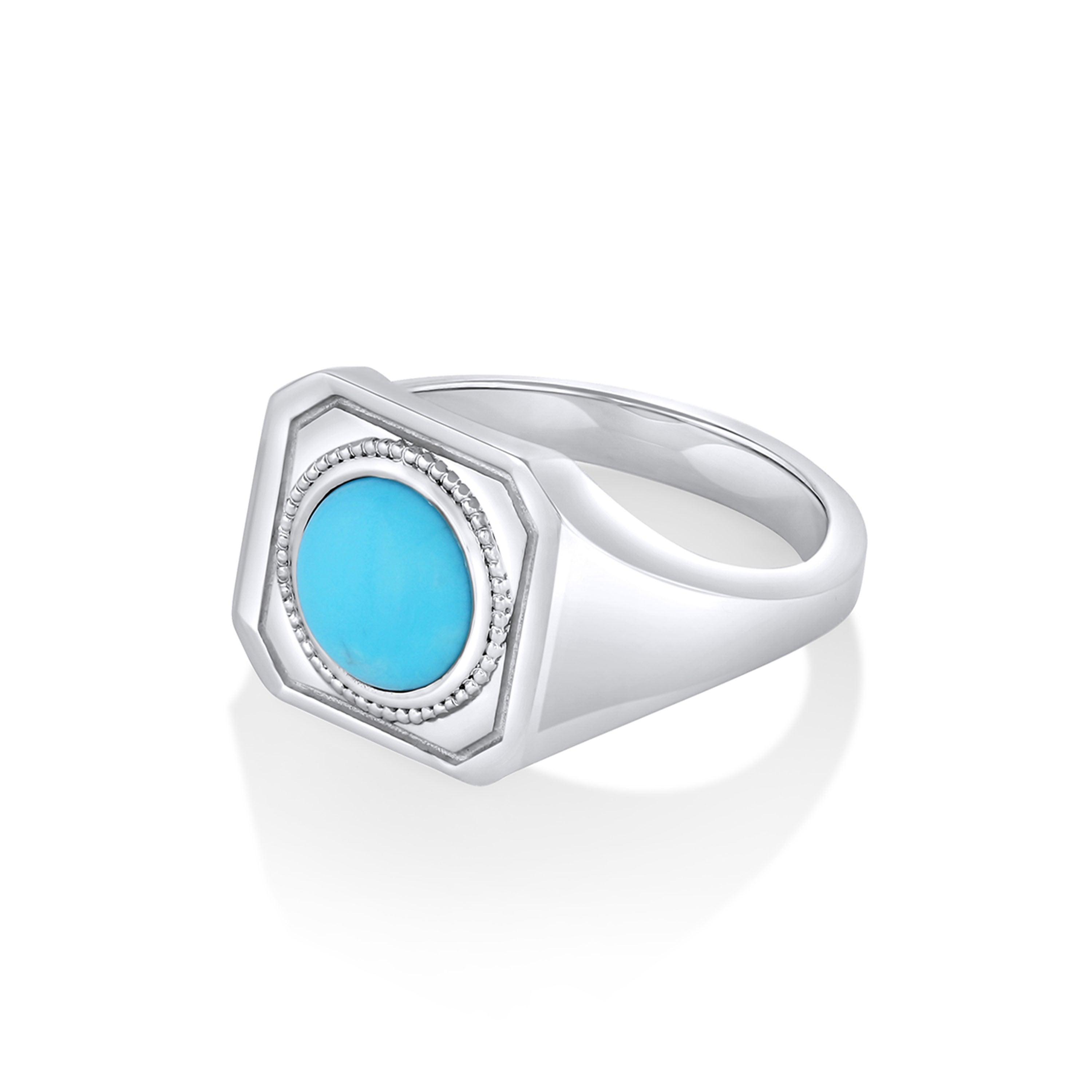 Marrow Fine Jewelry Aegean Turquoise Signet Ring