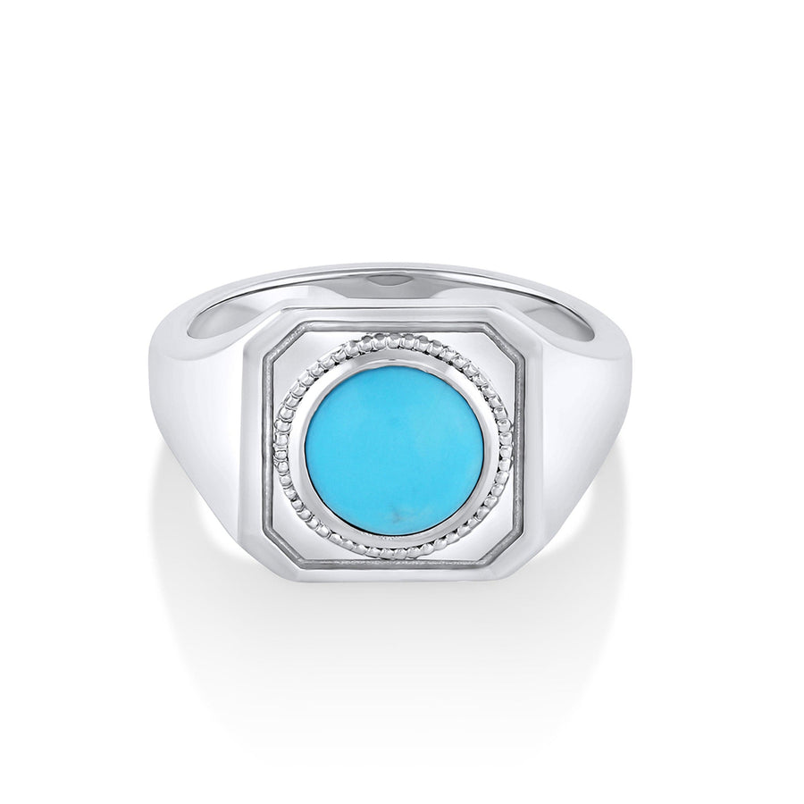 Marrow Fine Jewelry Aegean Turquoise Signet Ring [Yellow Gold]