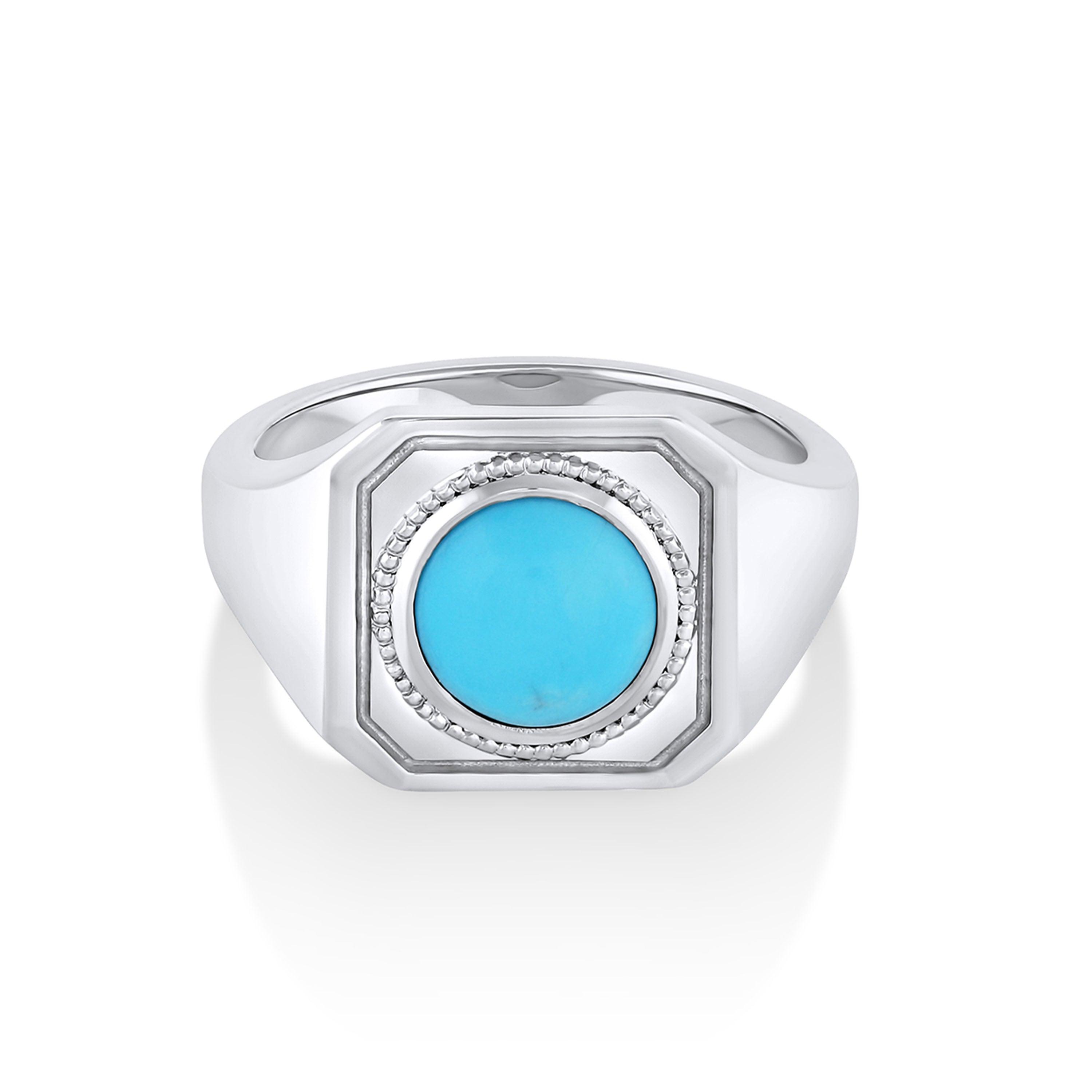 Marrow Fine Jewelry Aegean Turquoise Signet Ring