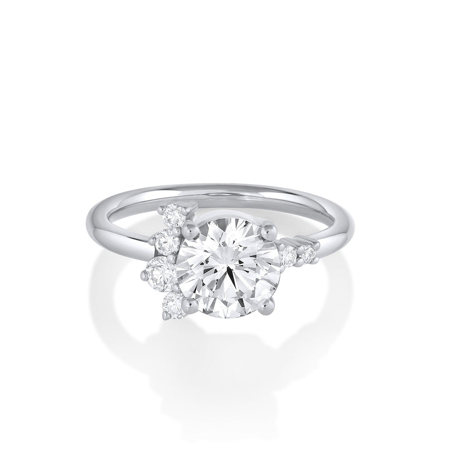 Marrow Fine Jewelry Amelia White Diamond Round Cluster Engagement Ring [White Gold]