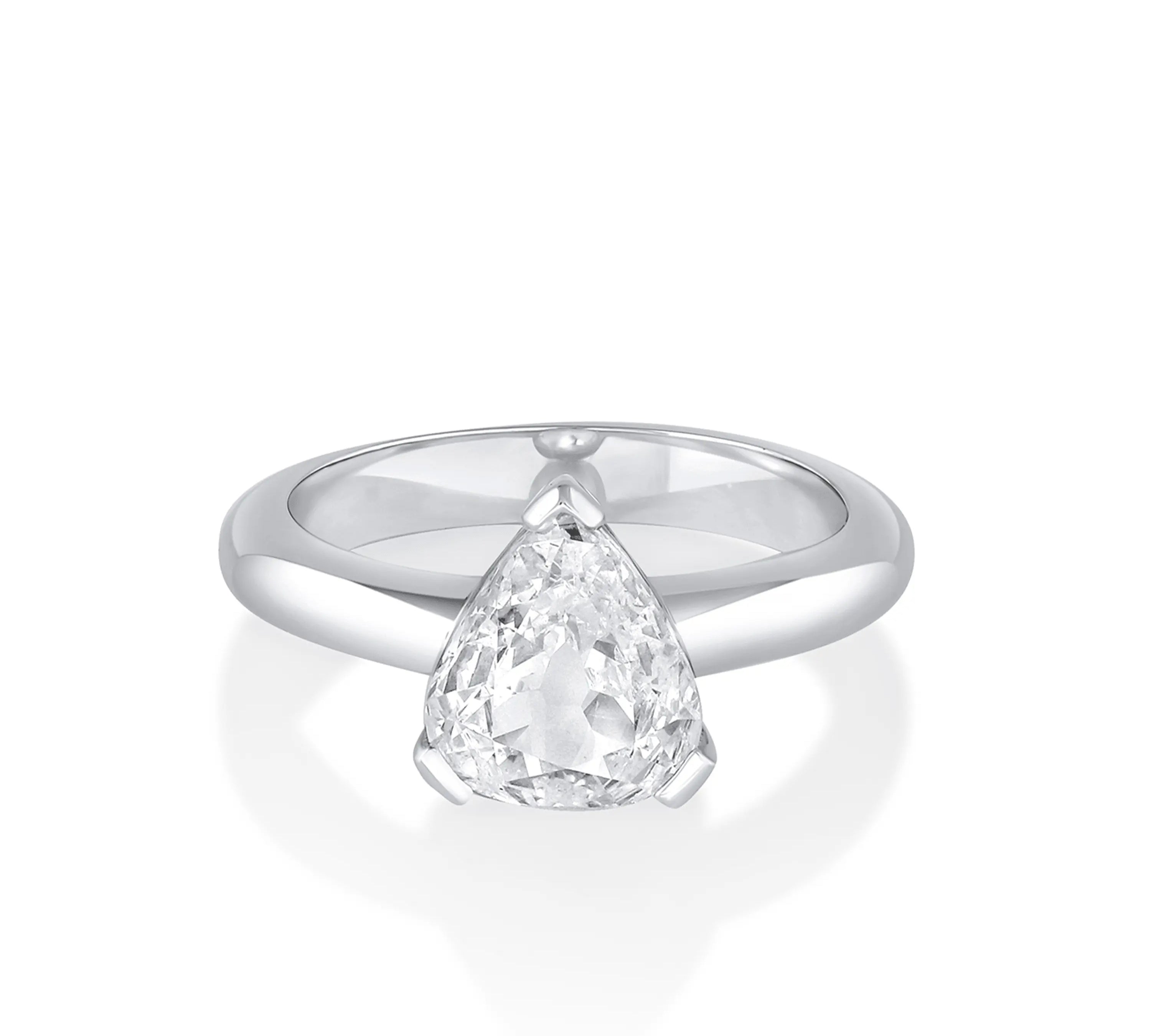 Marrow Fine Jewelry Antique Pear Sloane Engagement Ring [White Gold]