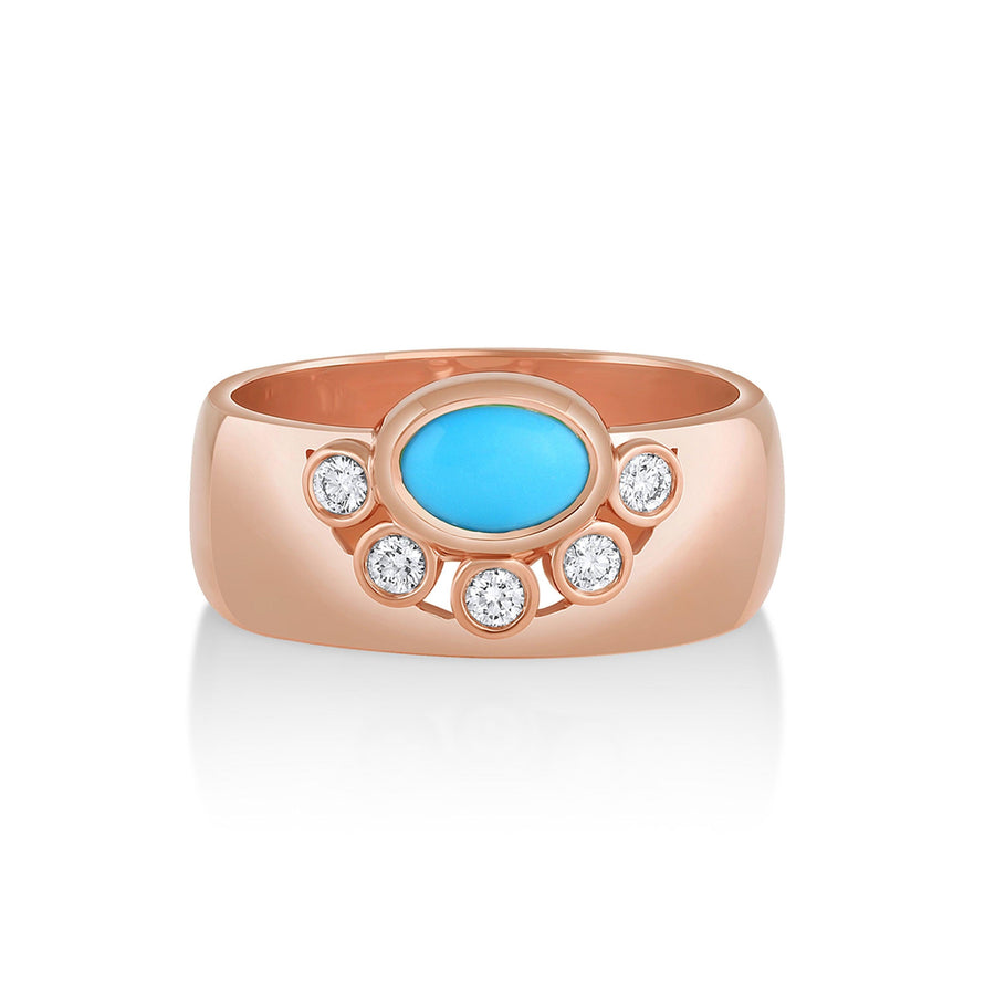 Marrow Fine Jewelry Apollonia Turquoise Cigar Band [Rose Gold]
