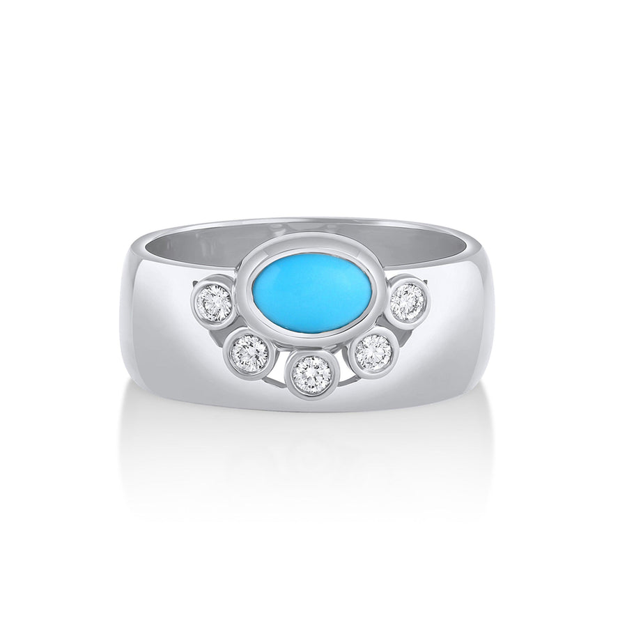 Marrow Fine Jewelry Apollonia Turquoise Cigar Band [White Gold]