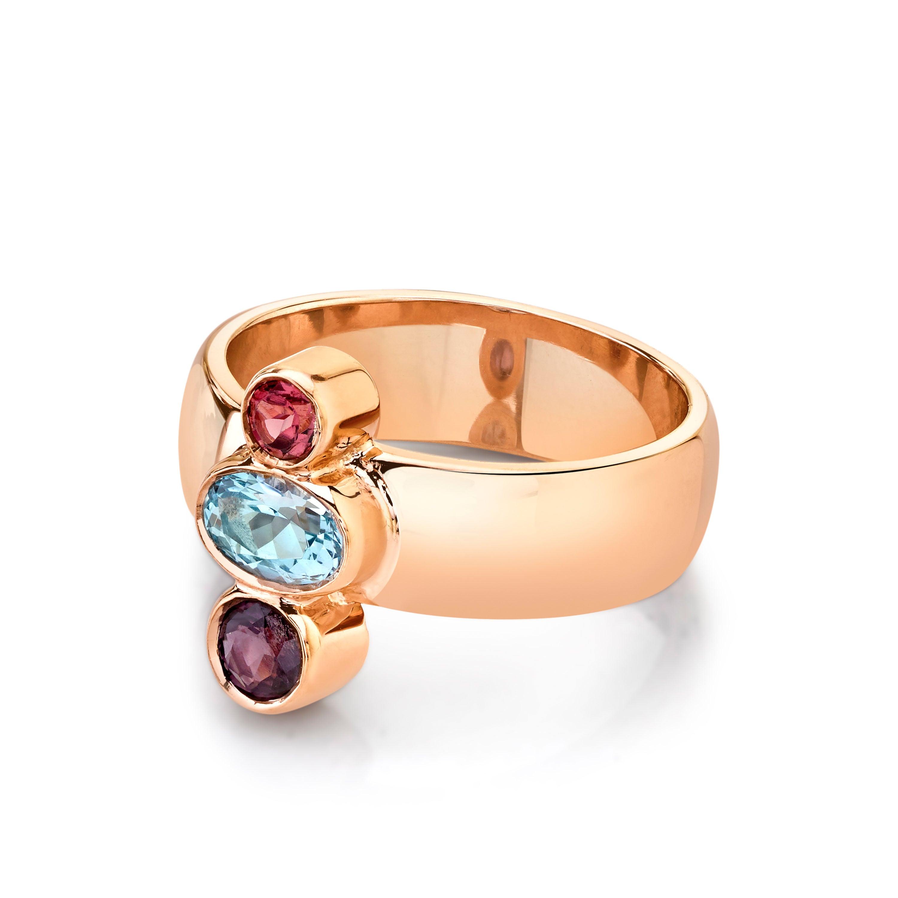 Marrow Fine Jewelry Aquamarine Sapphire Relic Ring
