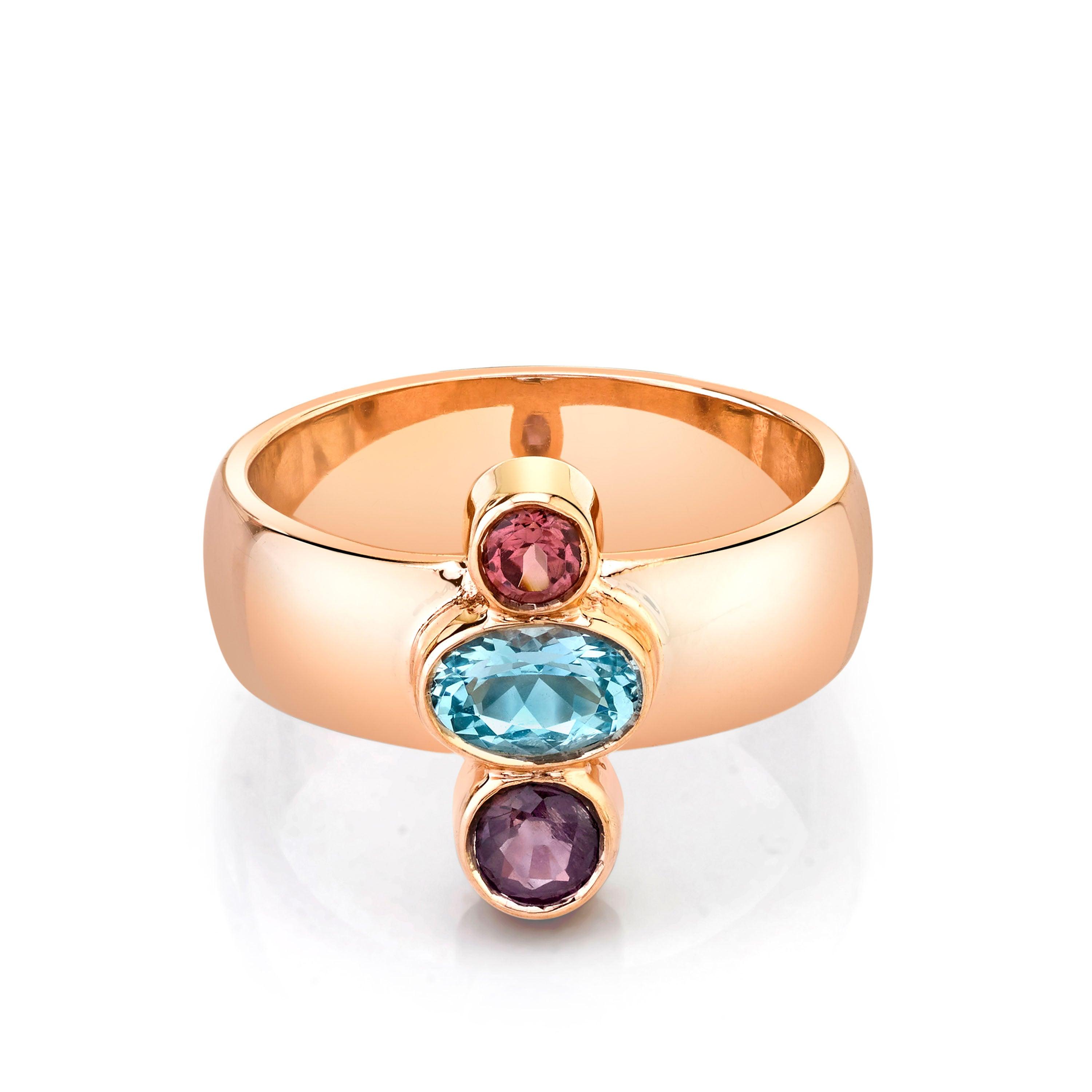Marrow Fine Jewelry Aquamarine Sapphire Relic Ring