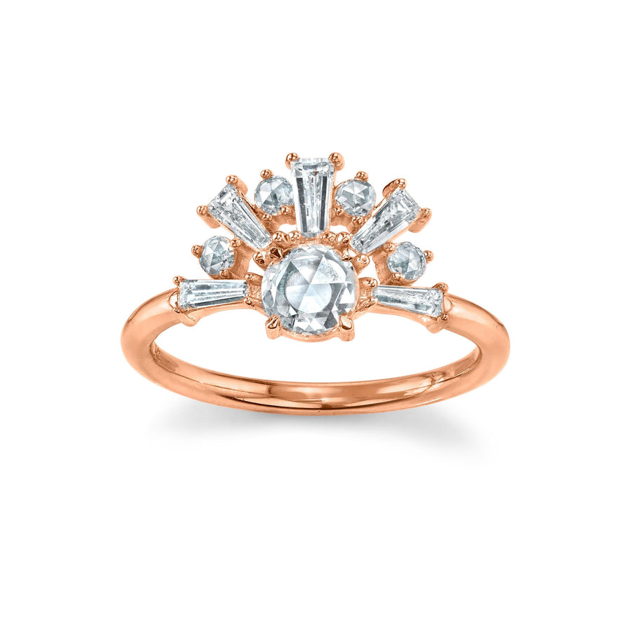 Marrow Fine Jewelry White Diamond Rose Cut Art Deco Ring [Rose Gold]