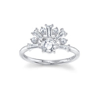 Marrow Fine Jewelry White Diamond Rose Cut Art Deco Ring [White Gold]