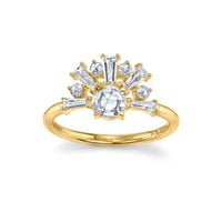Marrow Fine Jewelry White Diamond Rose Cut Art Deco Ring [Yellow Gold]