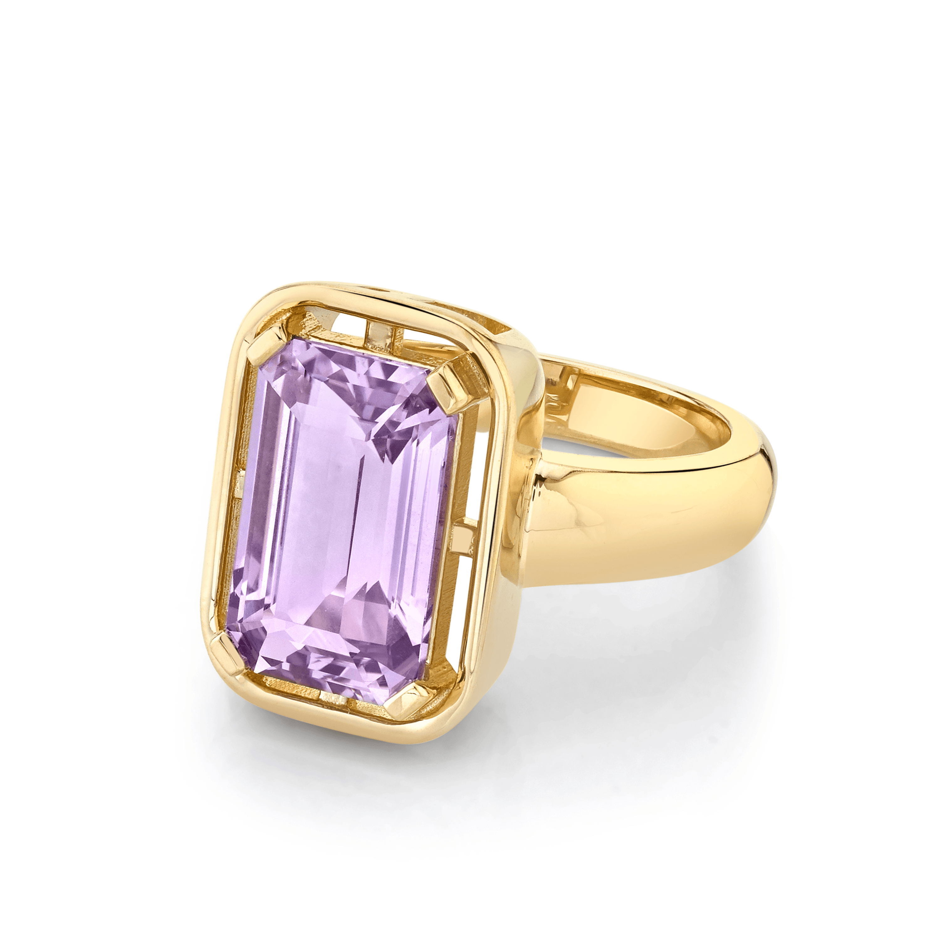 Marrow Fine Jewelry Lavender Cut Sapphire Solitaire Ring