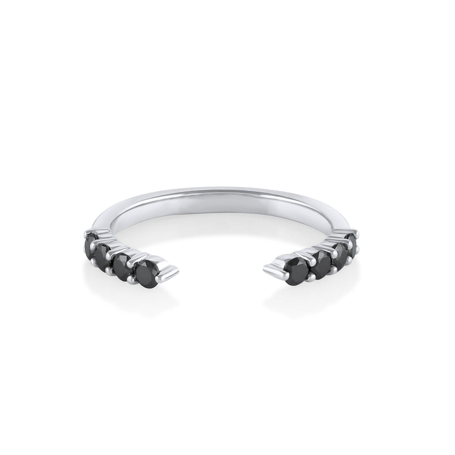 Marrow Fine Jewelry Black Diamond Cosmic Light Open Shank Band [White Gold]