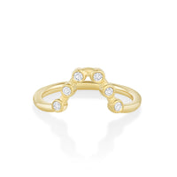 Marrow Fine Jewelry White Diamond Bezeled Wave Ballerina Band [Yellow Gold]