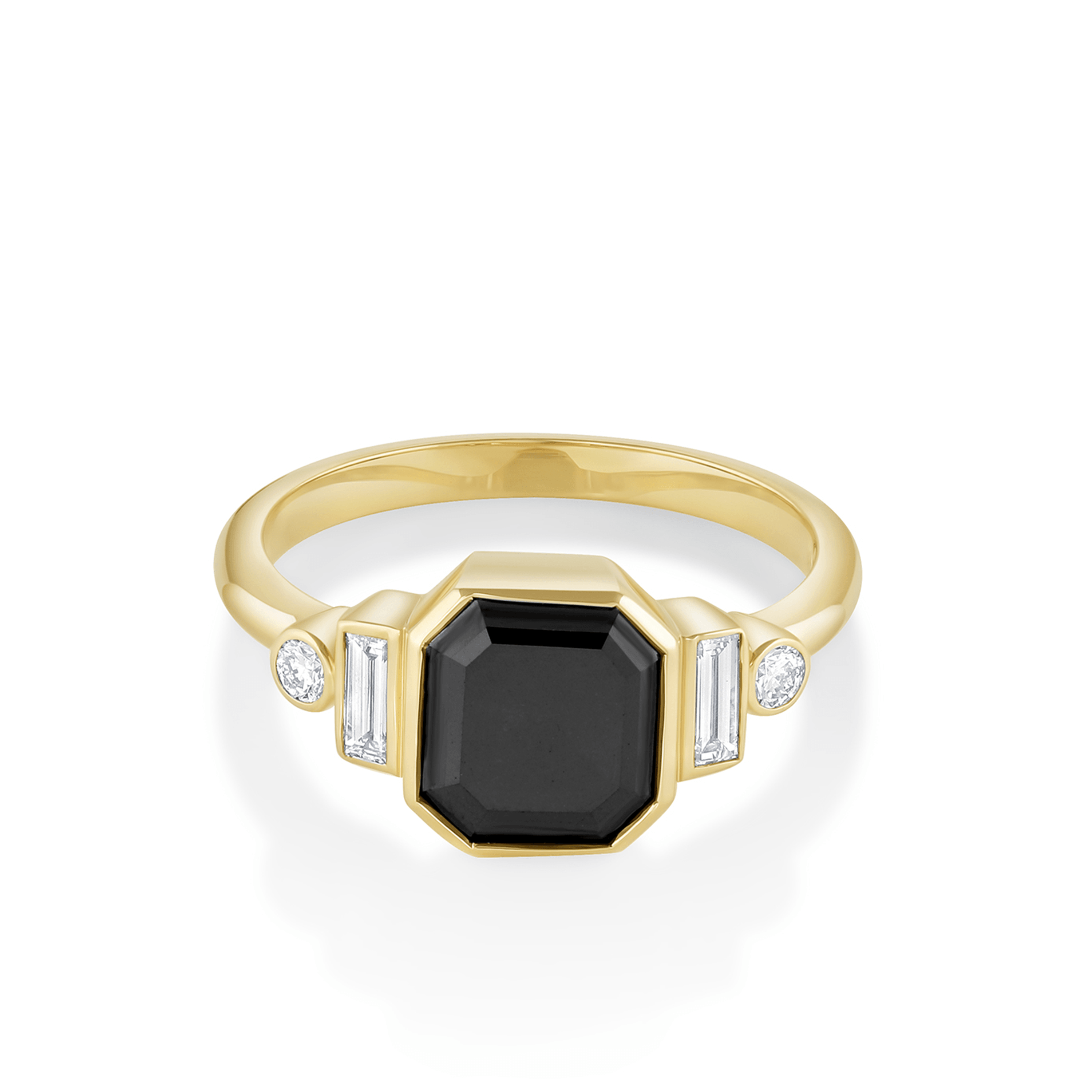 Black-Diamond-asscher-Engagement-Ring