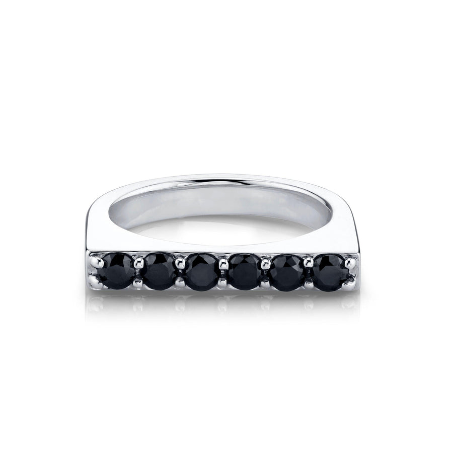 Marrow Fine Jewelry Black Diamond Edge Angled Ring [White Gold]