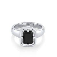Marrow Fine Jewelry Black Onyx Georgia Setting Ring [White Gold]