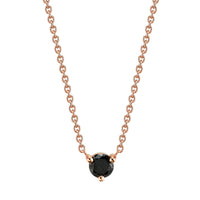 Marrow Fine Jewelry Solid Gold Chain With Black Diamond [Rose Gold]