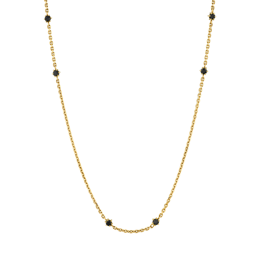 Marrow Fine Jewelry Black Diamond Chain Necklace [Yellow Gold]