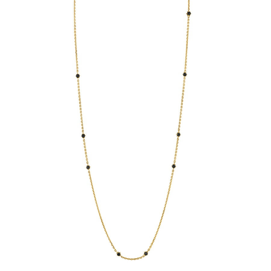 Marrow Fine Jewelry Black Diamond Chain Necklace [Yellow Gold]