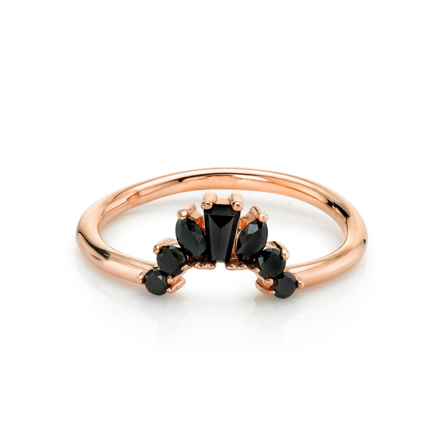Marrow Fine Jewelry Black Diamond Gemma Ballerina Ring [Rose Gold]