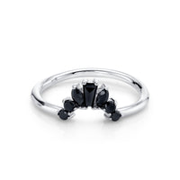 Marrow Fine Jewelry Black Diamond Gemma Ballerina Ring [White Gold]
