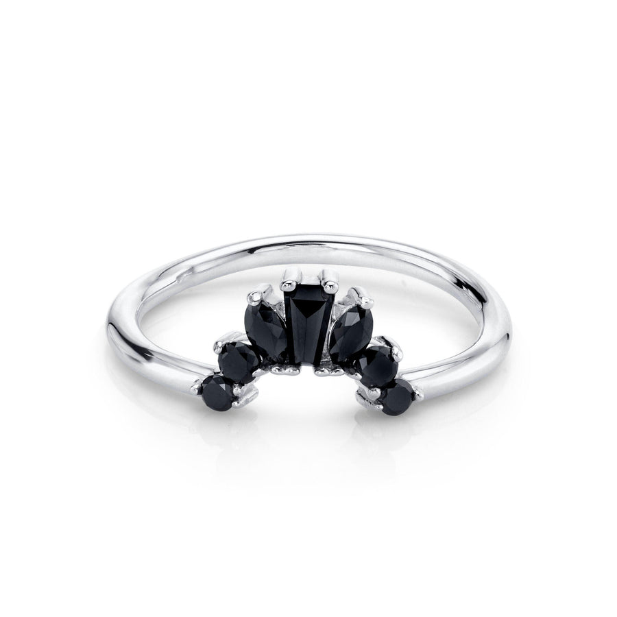 Marrow Fine Jewelry Black Diamond Gemma Ballerina Ring [White Gold]