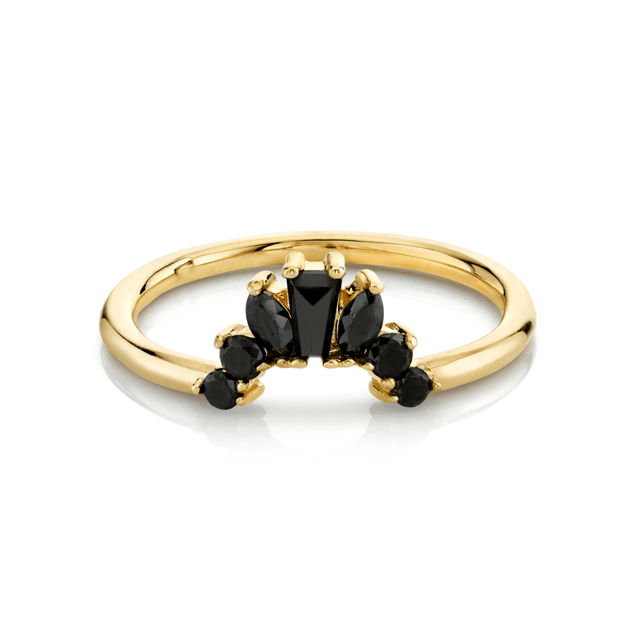 Marrow Fine Jewelry Black Diamond Gemma Ballerina Ring [Yellow Gold]