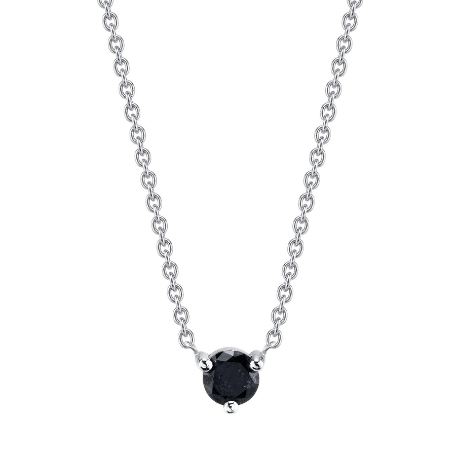 Marrow Fine Jewelry Solid Gold Chain With Black Diamond [White Gold]