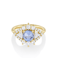 Marrow Fine Jewelry Art Deco Blue Sapphire Ring [Yellow Gold]