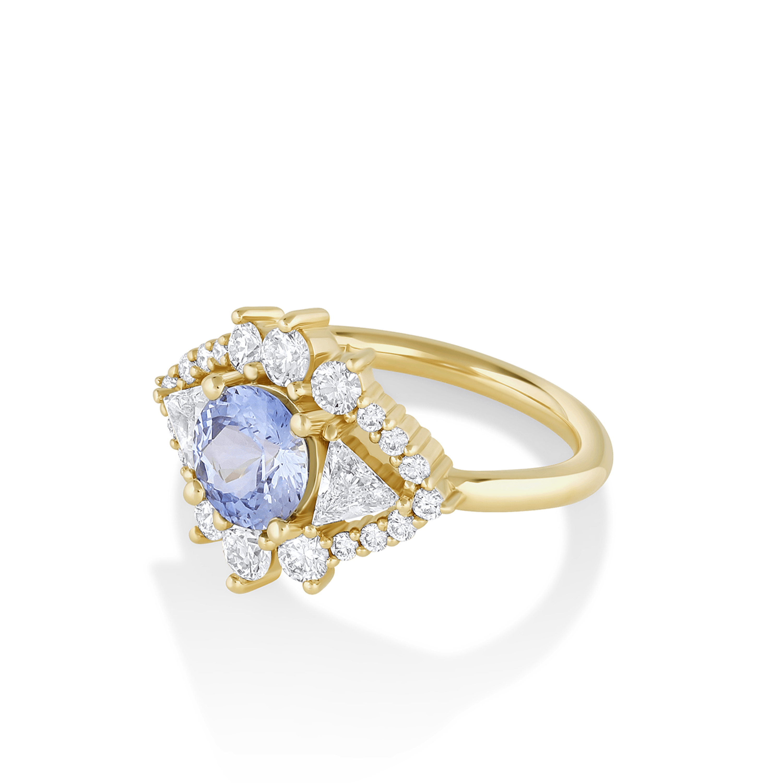 Marrow Fine Jewelry Art Deco Blue Sapphire Ring