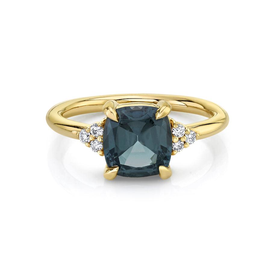 Marrow Fine Jewelry Grey Spinel Cushion Ring [Yellow Gold]