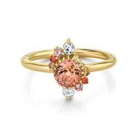 Marrow Fine Jewelry Peach Sapphire Double Spray Ring [Yellow Gold]