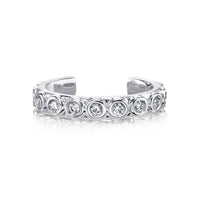 Marrow Fine Jewelry White Diamond Bezel Thin Ear Cuff [White Gold]