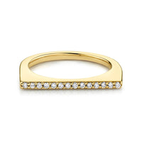 Marrow Fine Jewelry White Diamond High Profile Stacking And Wedding Ring [Yellow Gold]