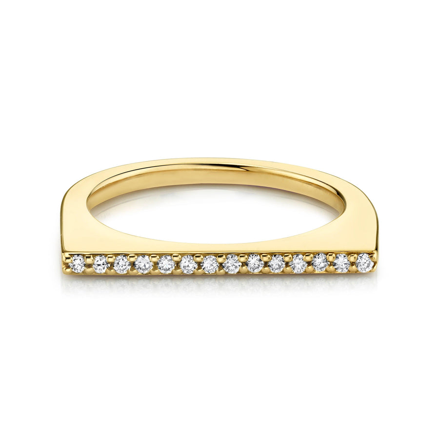 Marrow Fine Jewelry White Diamond High Profile Stacking And Wedding Ring [Yellow Gold]
