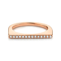 Marrow Fine Jewelry White Diamond High Profile Stacking And Wedding Ring [Rose Gold]