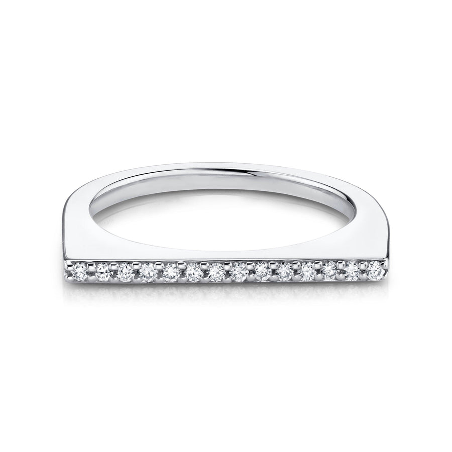Marrow Fine Jewelry White Diamond High Profile Stacking And Wedding Ring [White Gold]
