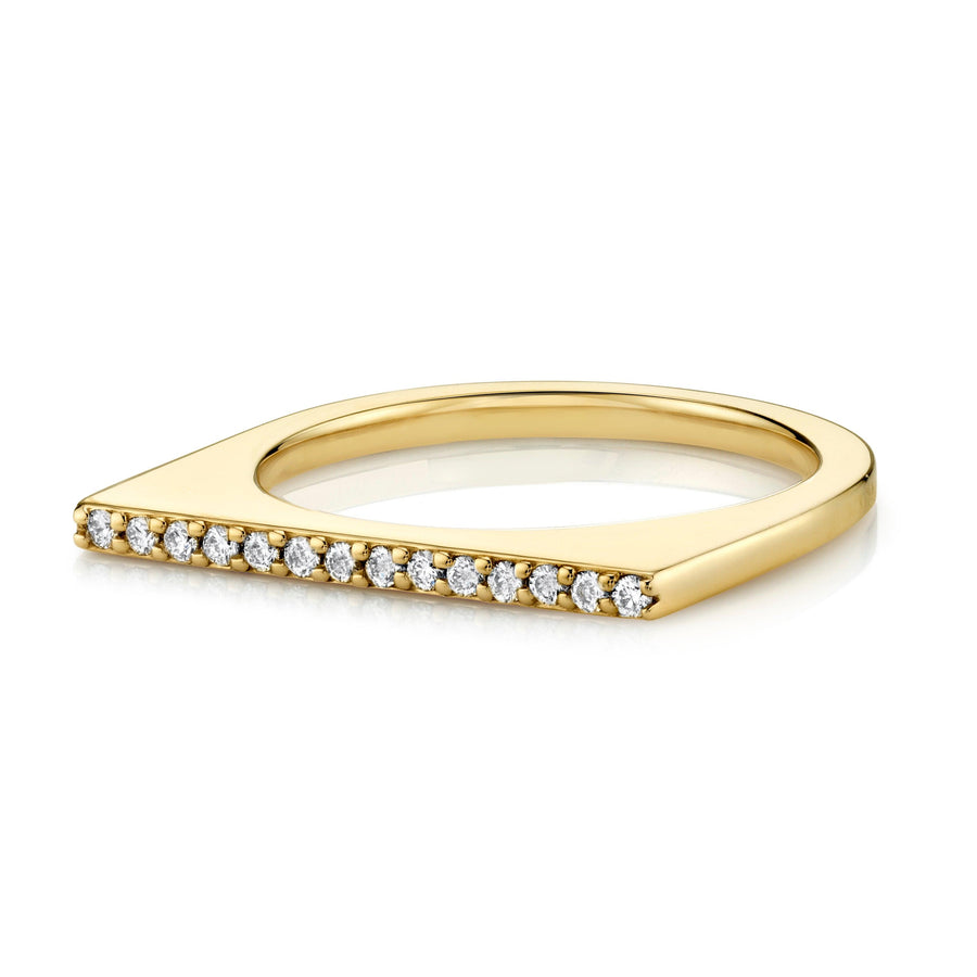 Marrow Fine Jewelry White Diamond High Profile Stacking And Wedding Ring [Yellow Gold]