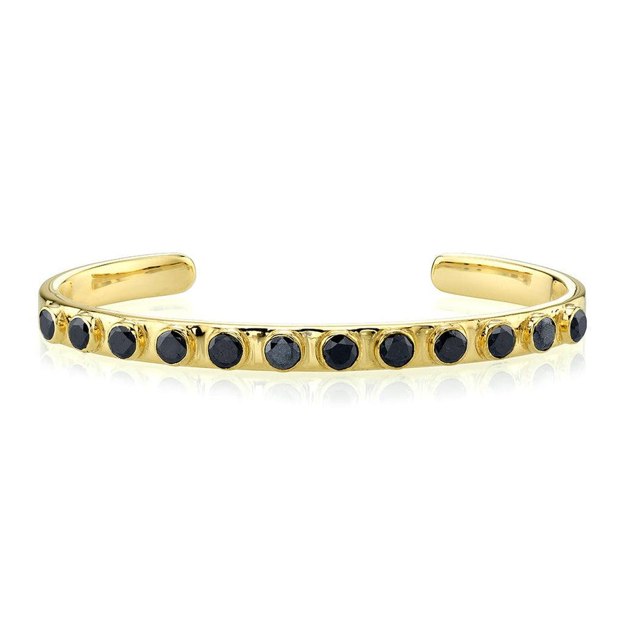 Marrow Fine Jewelry Solid Gold And Black Diamond Cuff Bracelet [Yellow Gold]