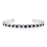 Marrow Fine Jewelry Solid Gold And Black Diamond Cuff Bracelet [White Gold]