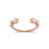Marrow Fine Jewelry White Rose Cut Diamond Celestial Light Band [Rose Gold]